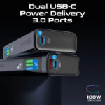 پاوربانک پرومیت مدل TITAN-130 ظرفیت 20000 میلی‌آمپرساعت