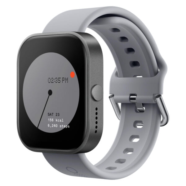 ساعت هوشمند ناتینگ مدل  Nothing CMF Watch Pro دارای قابلیت های صفحه نمایش رنگی، صفحه نمایش لمسی، کنترل سطح اکسیژن خون بند سیلیکون