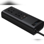 شارژر فندکی و مبدل خودرو باسئوس مدل Power 150W 220v