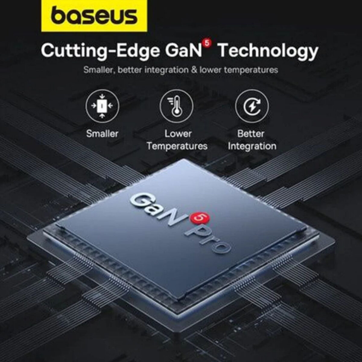 شارژر دیواری 100 وات بیسوس مدل GAN5 PRO 100W به همراه کابل USB-C