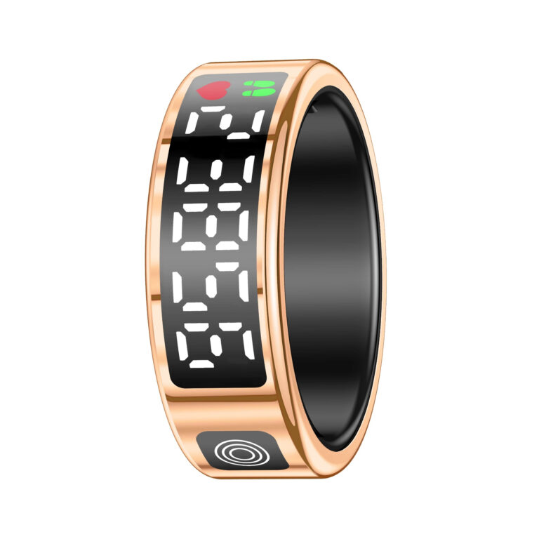 حلقه هوشمند اسمارت رینگ مدل Sr08 رنگ‌ طلایی براق