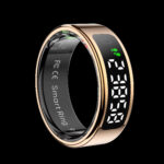 حلقه هوشمند اسمارت رینگ مدل SR08W رنگ طلایی براق