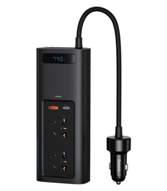 شارژر فندکی و مبدل خودرو باسئوس مدل Power 150W 220v