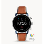 ساعت هوشمند فسیل مدل FTW4016 دارای قابلیت های صفحه نمایش رنگی بند چرم