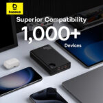 پاوربانک بیسوس مدل PPXJ2065 ظرفیت 24000 میلی آمپرساعت