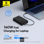 پاوربانک بیسوس مدل PPXJ2065 ظرفیت 24000 میلی آمپرساعت