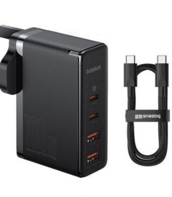 شارژر دیواری 100 وات بیسوس مدل GAN5 PRO 100W به همراه کابل USB-C